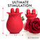 The Rose Fondle 10X Massaging Rose Silicone Clit Stimulators