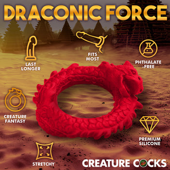 Rise of the Dragon Silicone Cock Ring 5