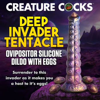 Deep Invader Tentacle Ovipositor Silicone Dildo with Eggs 2