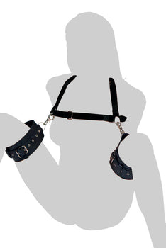 Easy Access Thigh Harness with Wrist Cuffs 1