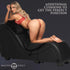 Black Kinky Couch Sex Chaise with Love Pillows