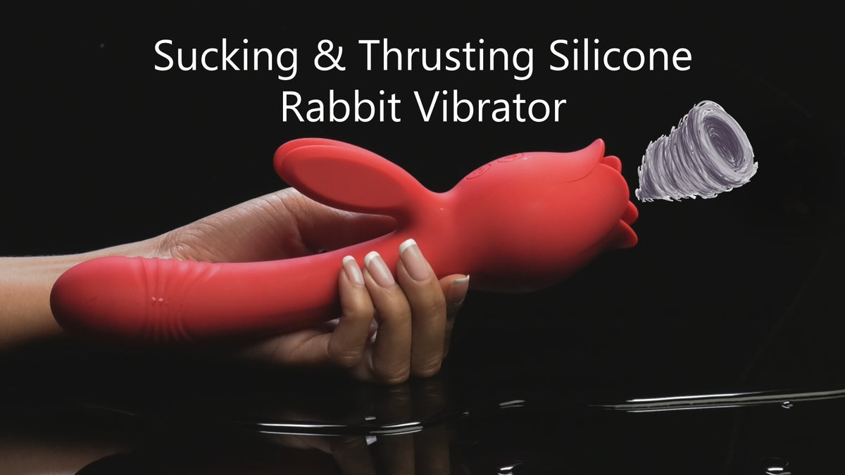 Blooming Bunny Sucking & Thrusting Silicone Rabbit Vibrator Video