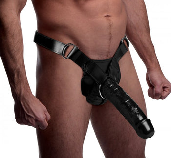 Infiltrator Hollow Strap-On with 10 Inch Dildo Image 1