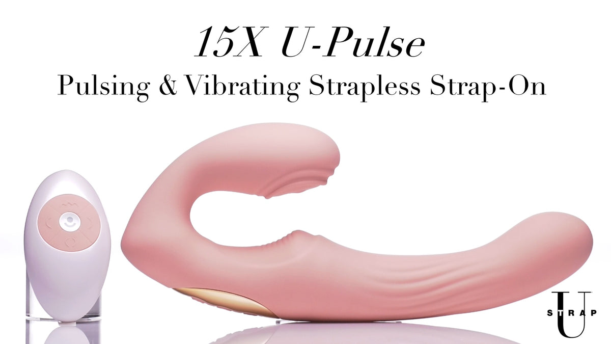 15X U-Pulse Pulsing & Vibrating Strapless Strap-On W/ Remote