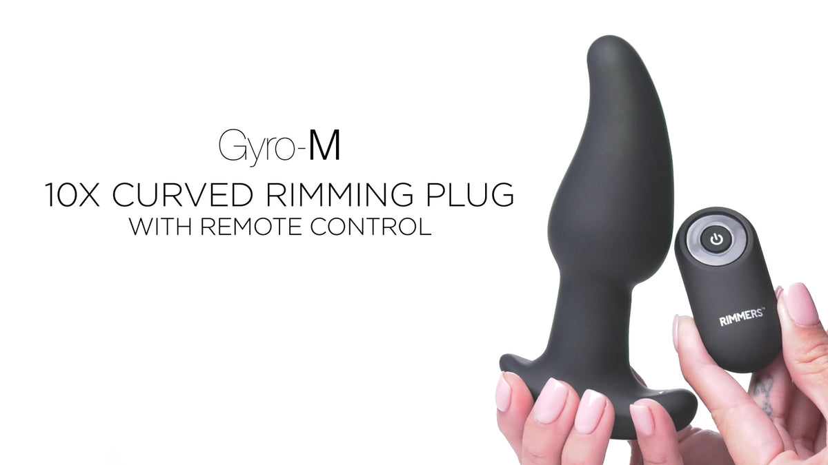 Gyro-M 10X Curved Rimming Plug With Remote Control