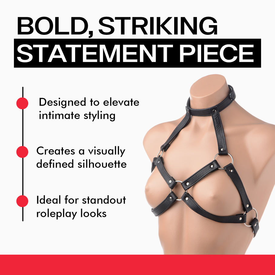 Leather Harness Bra