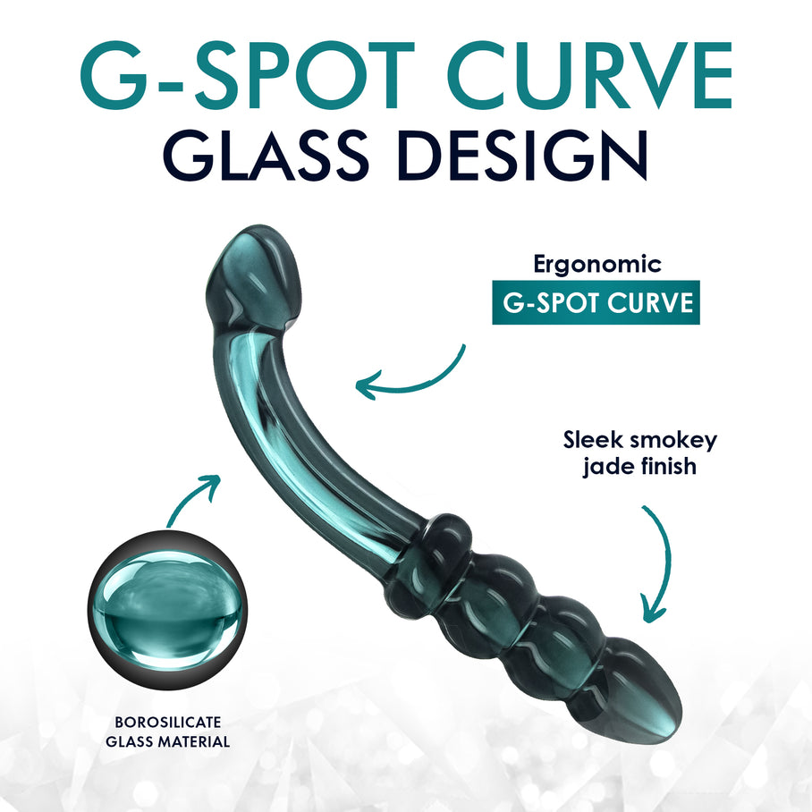 Smoky Jade Glass Dildo