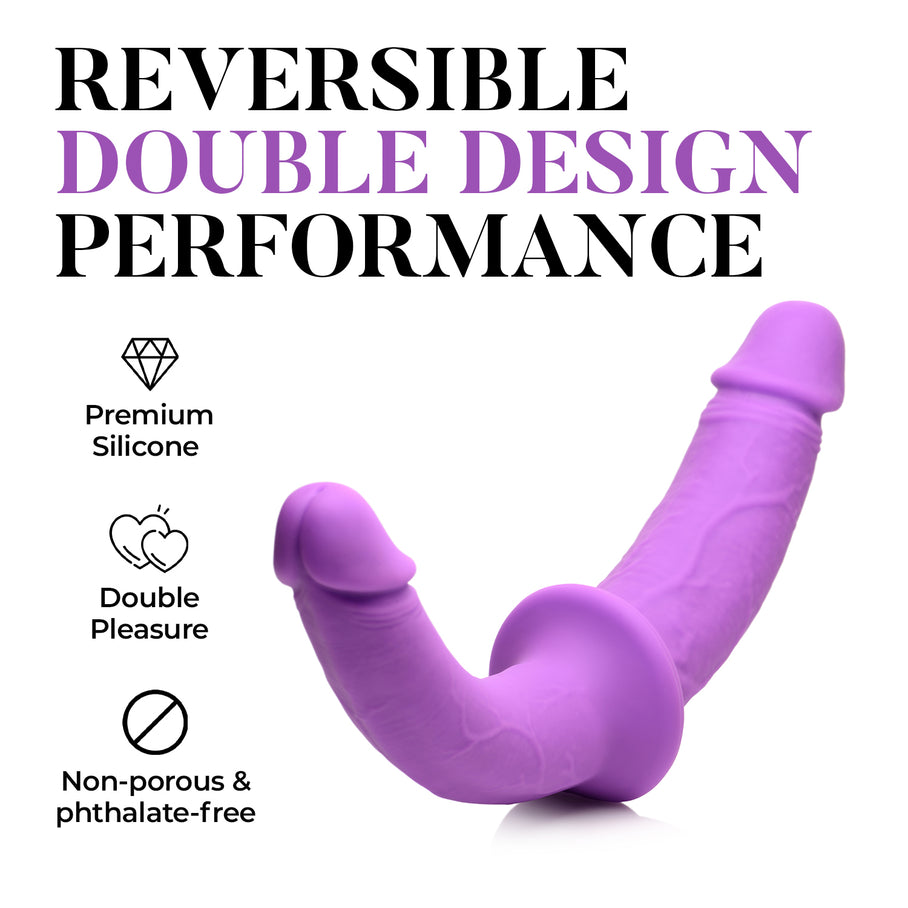 Silicone Double Dildo with Harness