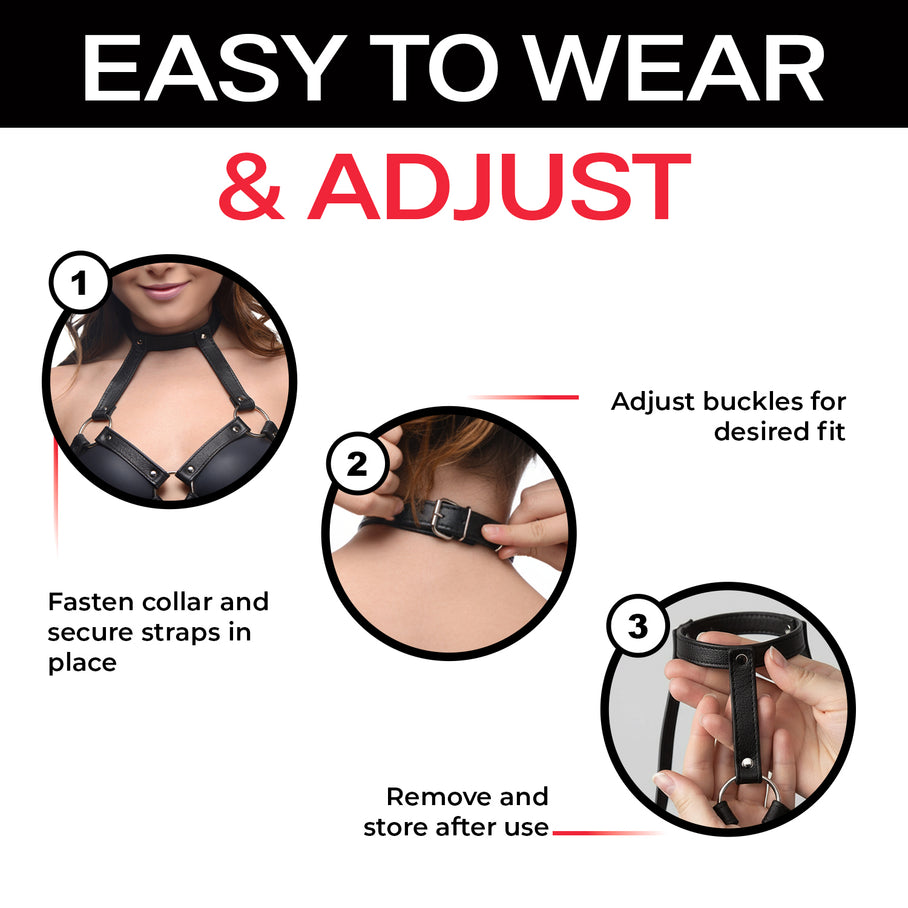 Leather Harness Bra