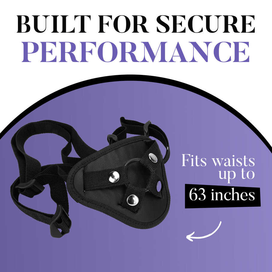 Brazen 8 inch Silicone Dildo with Harness