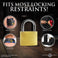 Padlock from the 4 pack lock set on a locking soft cuff