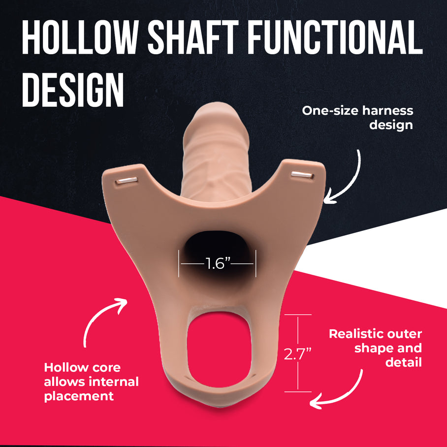 Hollow Silicone Dildo Strap-on