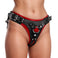 Leather Corset-Back Strap-On Harness