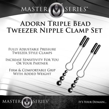 Adorn Triple Bead Nipple Clamps
