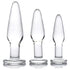 3pc Dosha Glass Anal Plug Kit