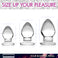 3 Piece Glass Anal Plug Kit