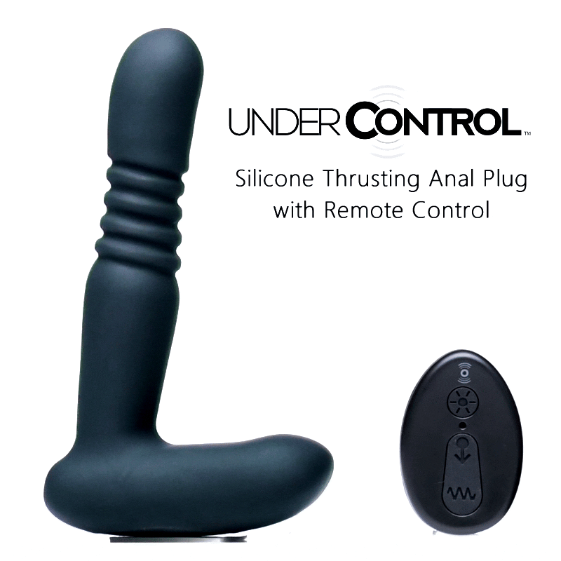 Silicone Thrusting Anal Plug With Remote Control - Healthy & Active Silicone Thrusting Anal Plug With Remote Control - Healthy & Active