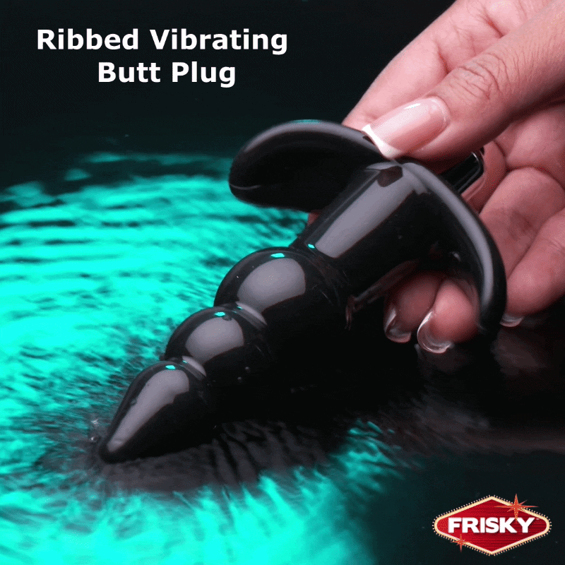 Ribbed Vibrating Butt Plug