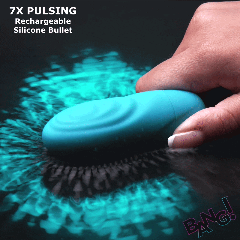 7X Pulsing Rechargeable Silicone Bullet