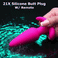 Remote Control 21X Vibrating Silicone Butt Plug