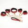 6 Piece Burgundy Bondage Set