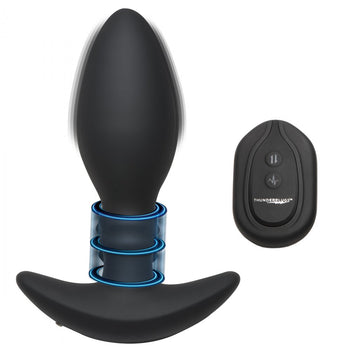 Sliding Ring Silicone Butt Plug with Remote