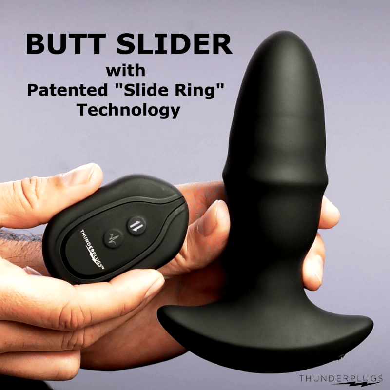 10X Sliding Ring Silicone Missile Plug with Remote