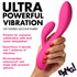 10X Flexible Silicone Rabbit Vibrator Pink 2