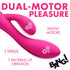 10X Flexible Silicone Rabbit Vibrator Pink 6