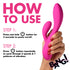 10X Flexible Silicone Rabbit Vibrator Pink 7