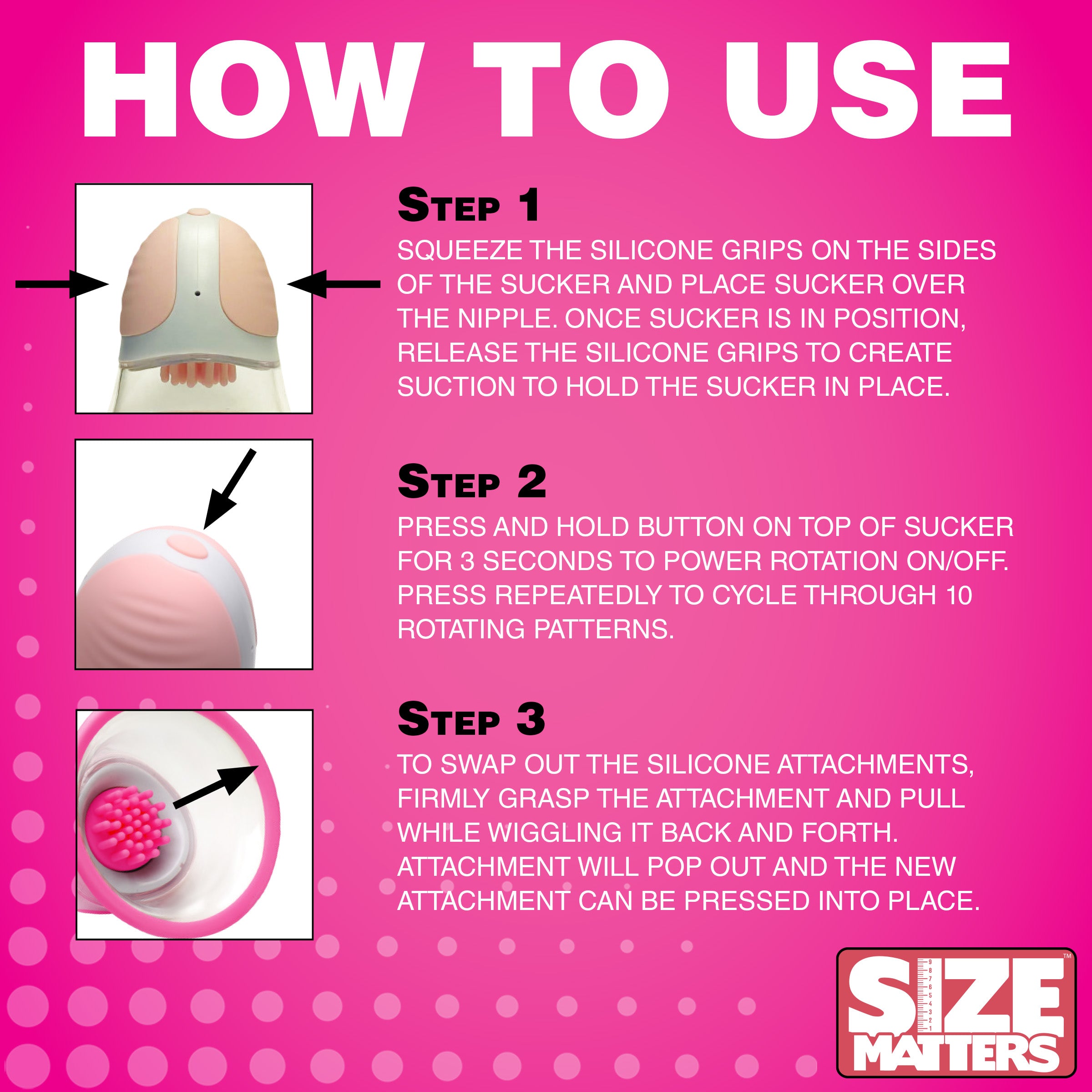 10X Rotating Silicone Nipple Suckers | 10 Rotating Patterns Healthy & Active 10X Rotating Silicone Nipple Suckers | 10 Rotating Patterns Healthy & Active