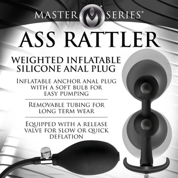Ass Rattler Weighted Inflatable Silicone Anal Plug 2
