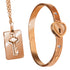 Cuffed Locking Bracelet and Key Necklace 1