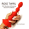 Rose Twirl 10X Vibrating and Rotating Silicone Anal Beads