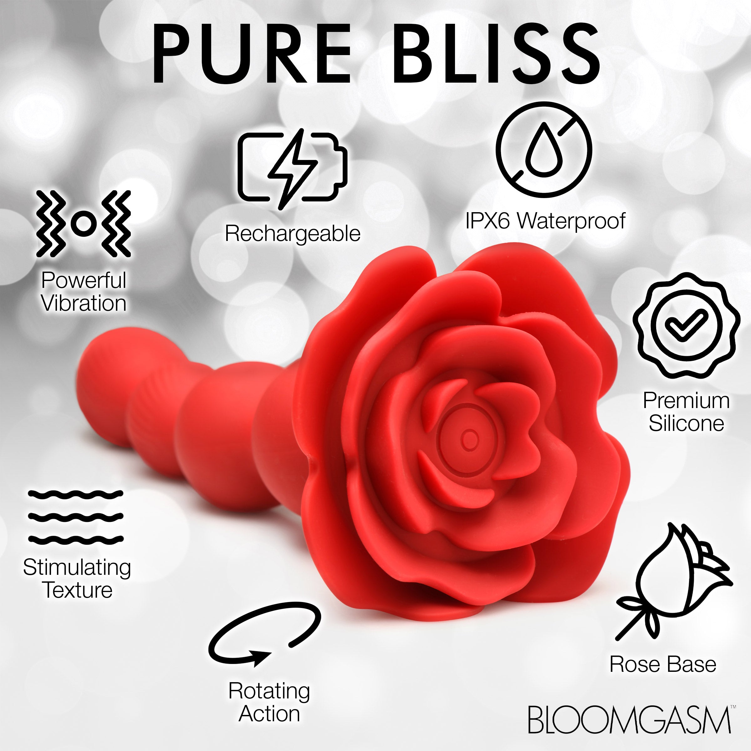 Rose Twirl 10X Vibrating and Rotating | Body-Safe Silicone Healthy & Active Rose Twirl 10X Vibrating and Rotating | Body-Safe Silicone Healthy & Active