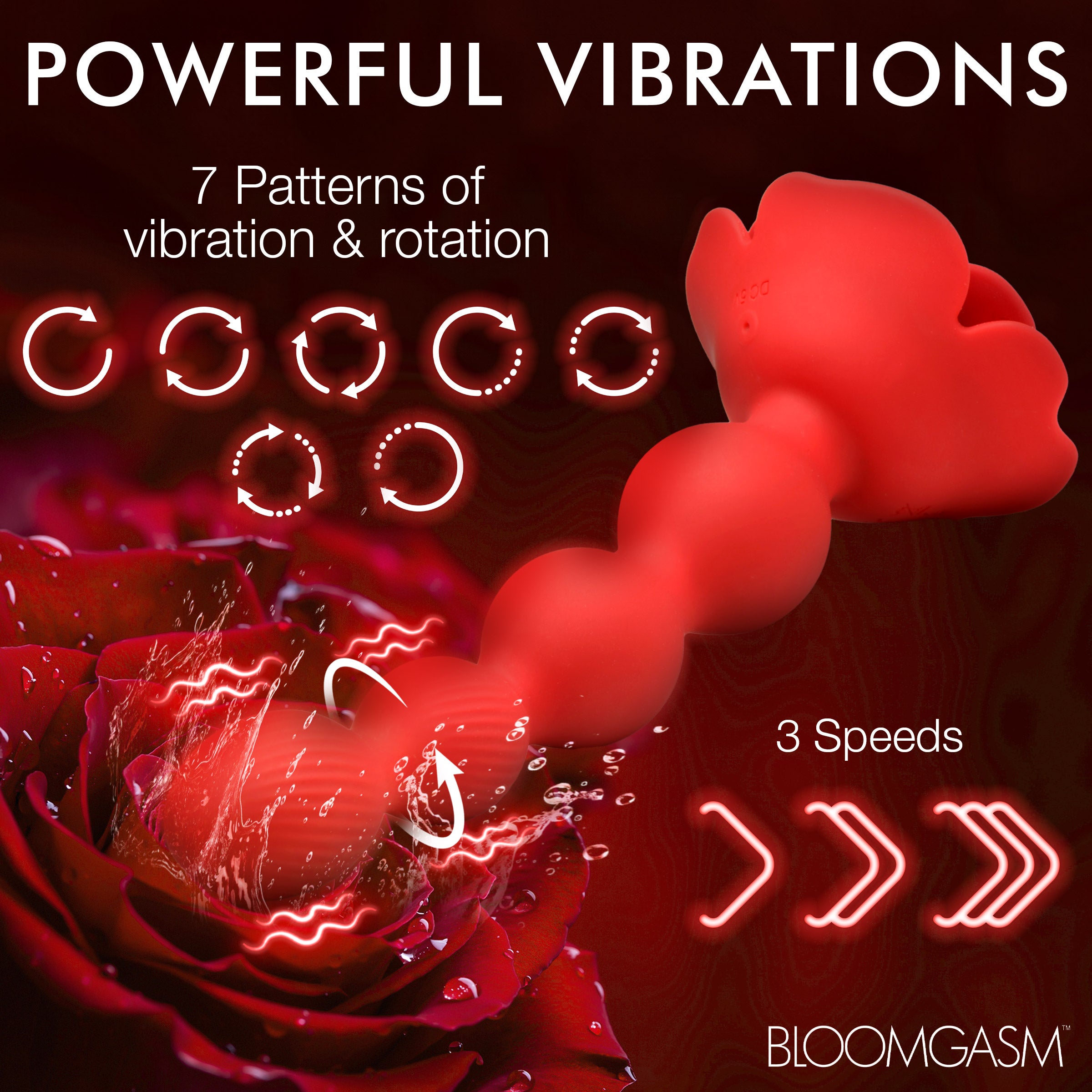 Rose Twirl 10X Vibrating and Rotating | Body-Safe Silicone Healthy & Active Rose Twirl 10X Vibrating and Rotating | Body-Safe Silicone Healthy & Active