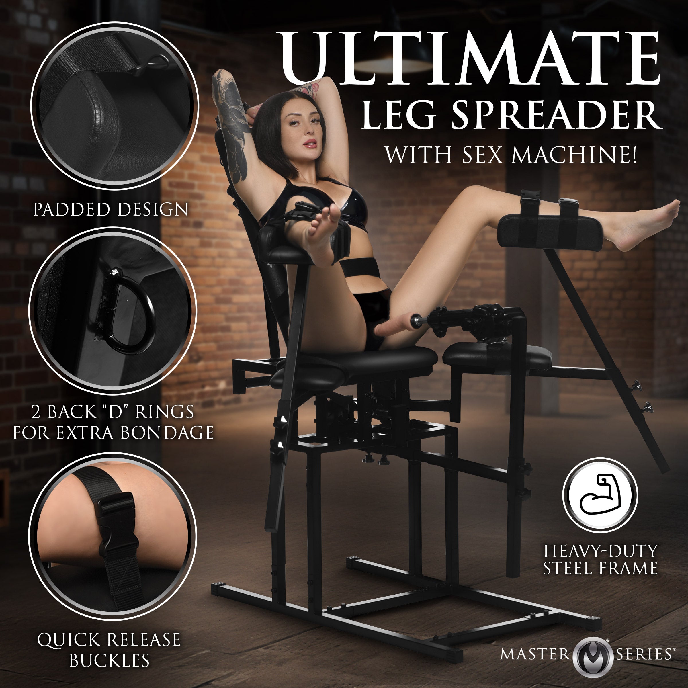 Leg Spreader Obedience Chair w/ Sex | Restraints Included Healthy & Active Leg Spreader Obedience Chair w/ Sex | Restraints Included Healthy & Active