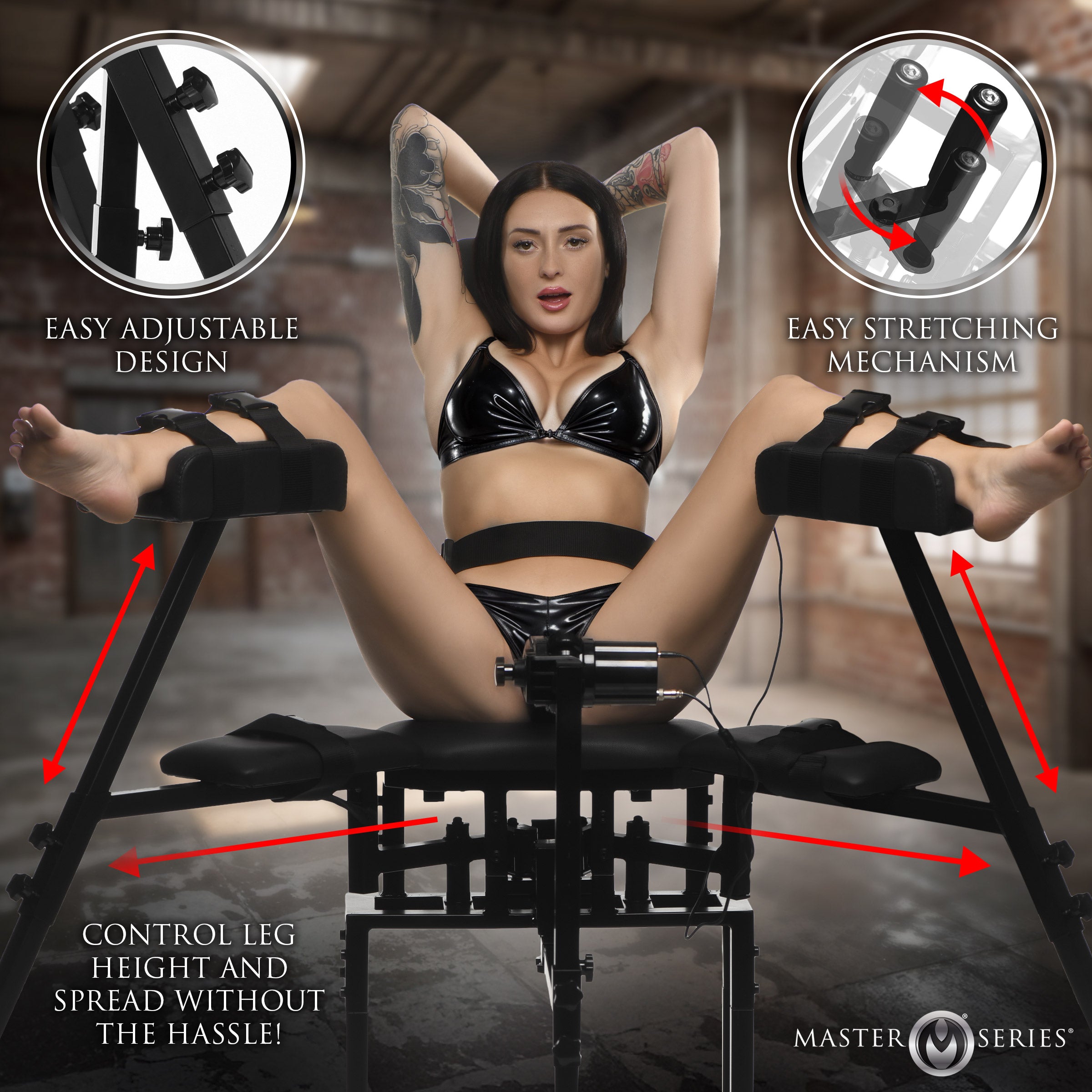 Leg Spreader Obedience Chair w/ Sex | Restraints Included Healthy & Active Leg Spreader Obedience Chair w/ Sex | Restraints Included Healthy & Active