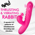 Thrusting and Vibrating Silicone Rabbit Vibrator