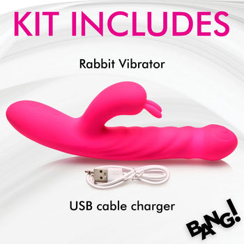 Thrusting and Vibrating Silicone Rabbit Vibrator