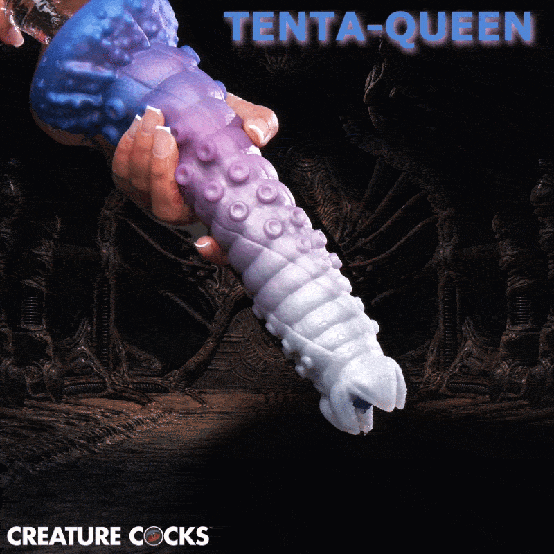 Tenta-Queen Ovipositor Silicone Dildo with Eggs