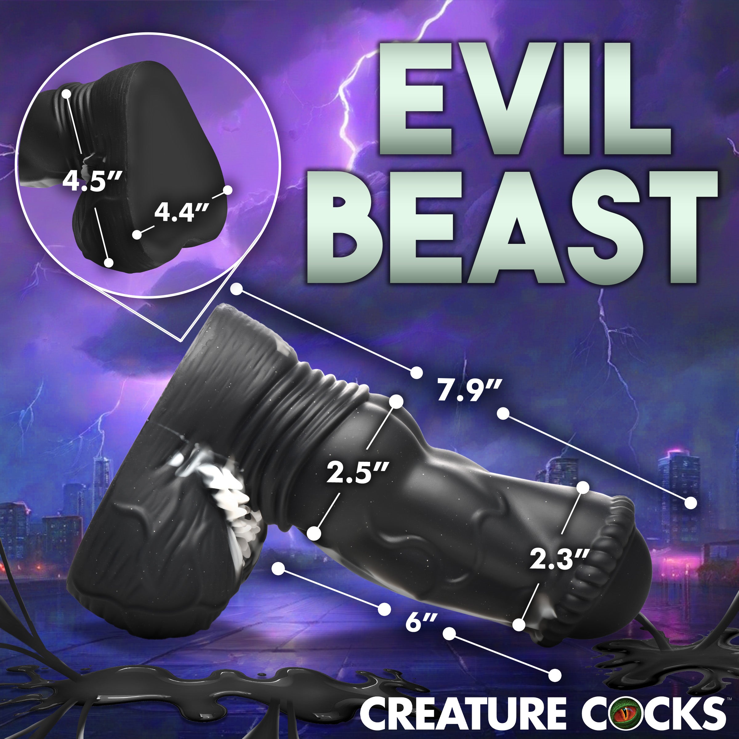 Venom Silicone Dildo | Textured Shaft + Suction Cup Base Healthy & Active Venom Silicone Dildo | Textured Shaft + Suction Cup Base Healthy & Active