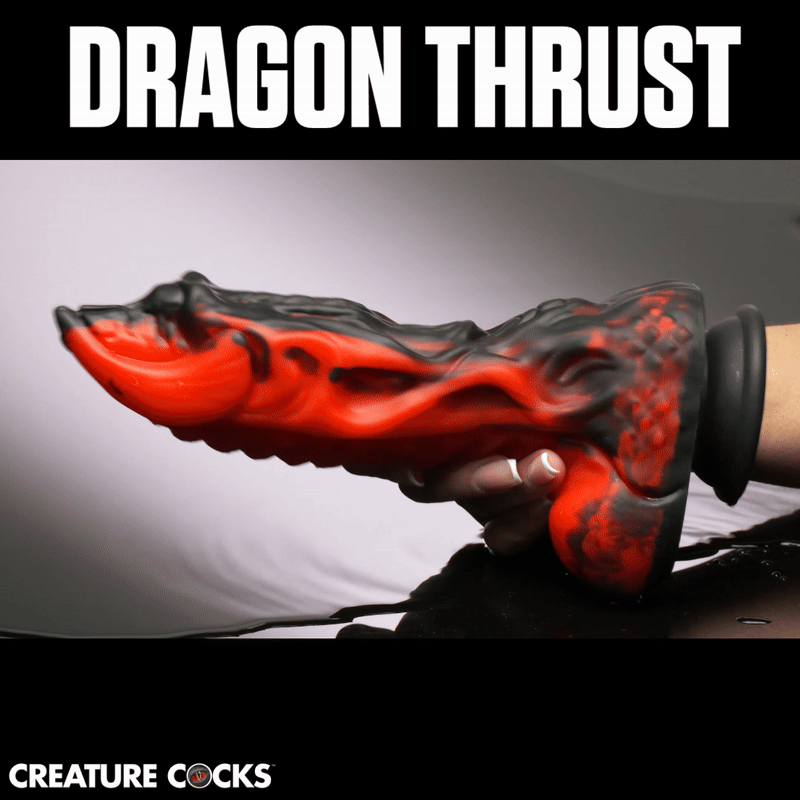 Dragon Thrust Thrusting & Vibrating Silicone Dildo