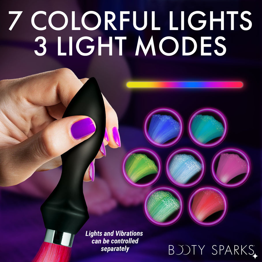 Vibrating Silicone Fiber Optical Butt Plug