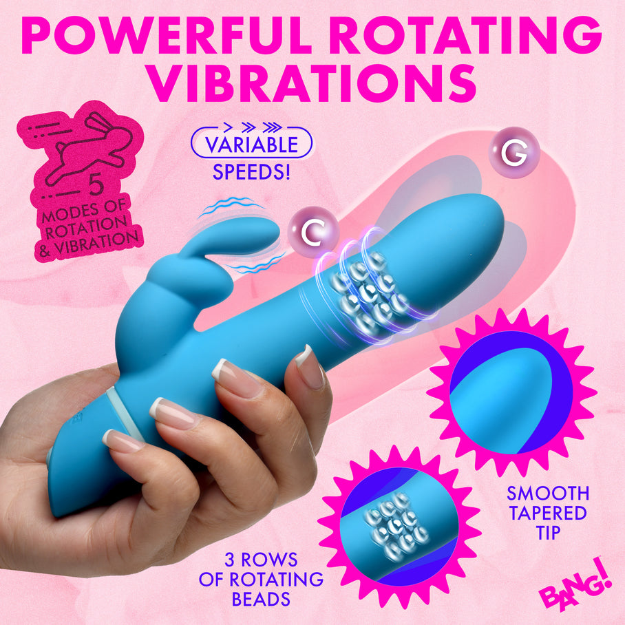 Rotating Beads Silicone Rabbit Vibrator