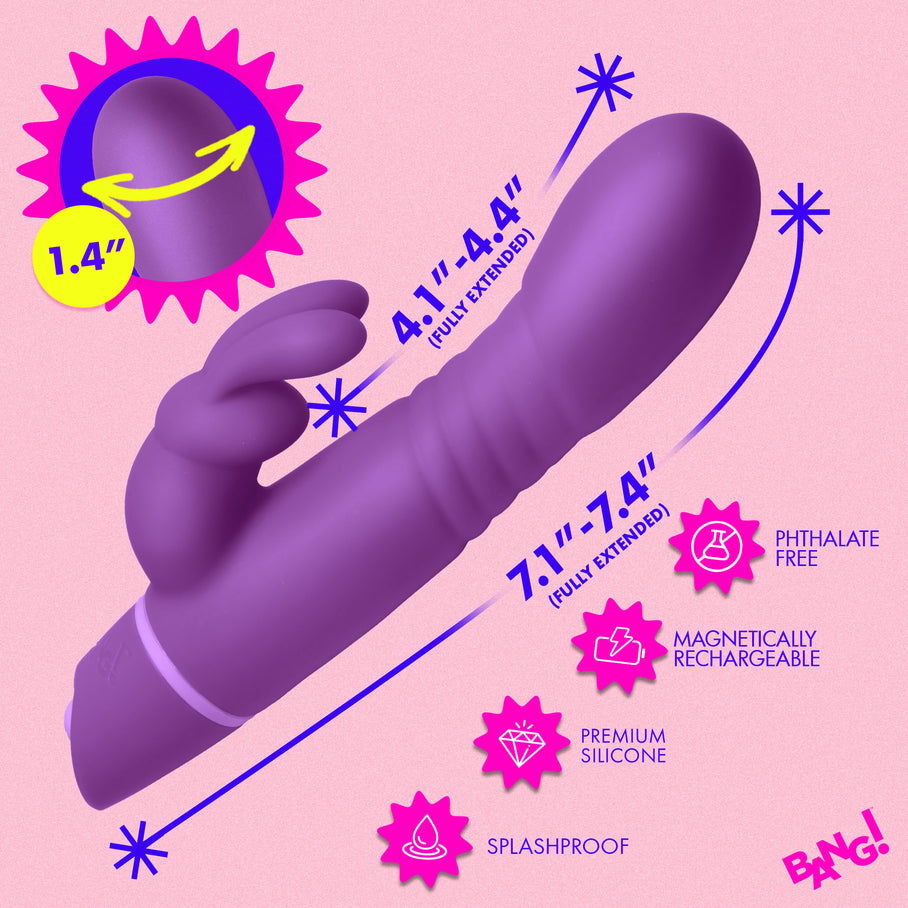 Thrusting Silicone Rabbit Vibrator
