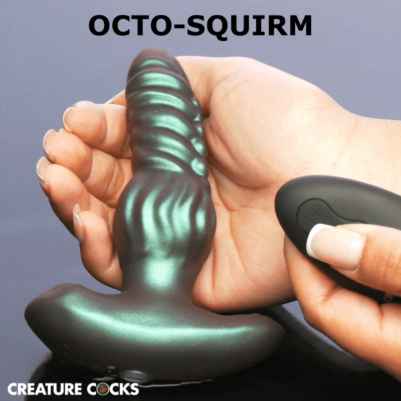 Octo-Squirm Vibrating & Squirming Silicone Anal Plug