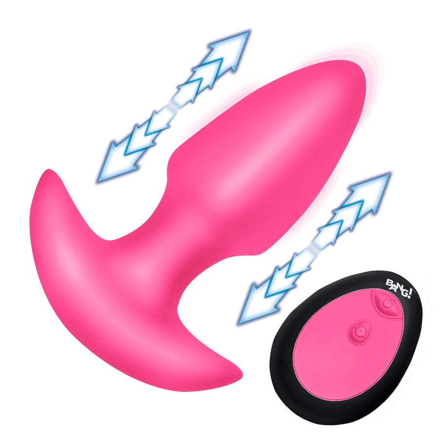 Thrusting & Vibrating Silicone Butt Plug
