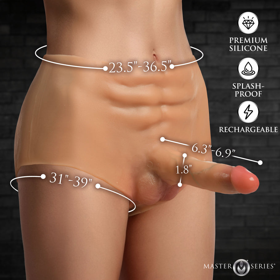 Thrusting & Vibrating Silicone Penis Panties