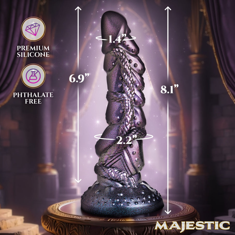 best body-safe elf fantasy silicone dildo Ilias Majestic deep purple wellness